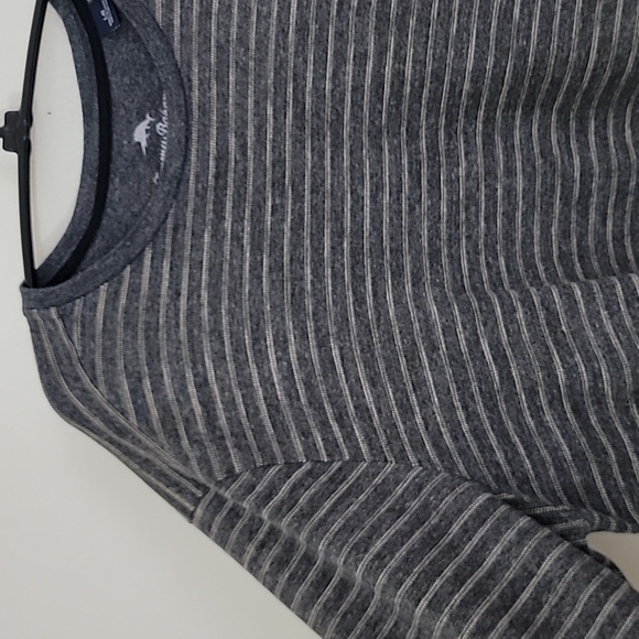 Tommy Bahama Gray & Tan Stripes Pullover Knit Mens L - Picture 4 of 13